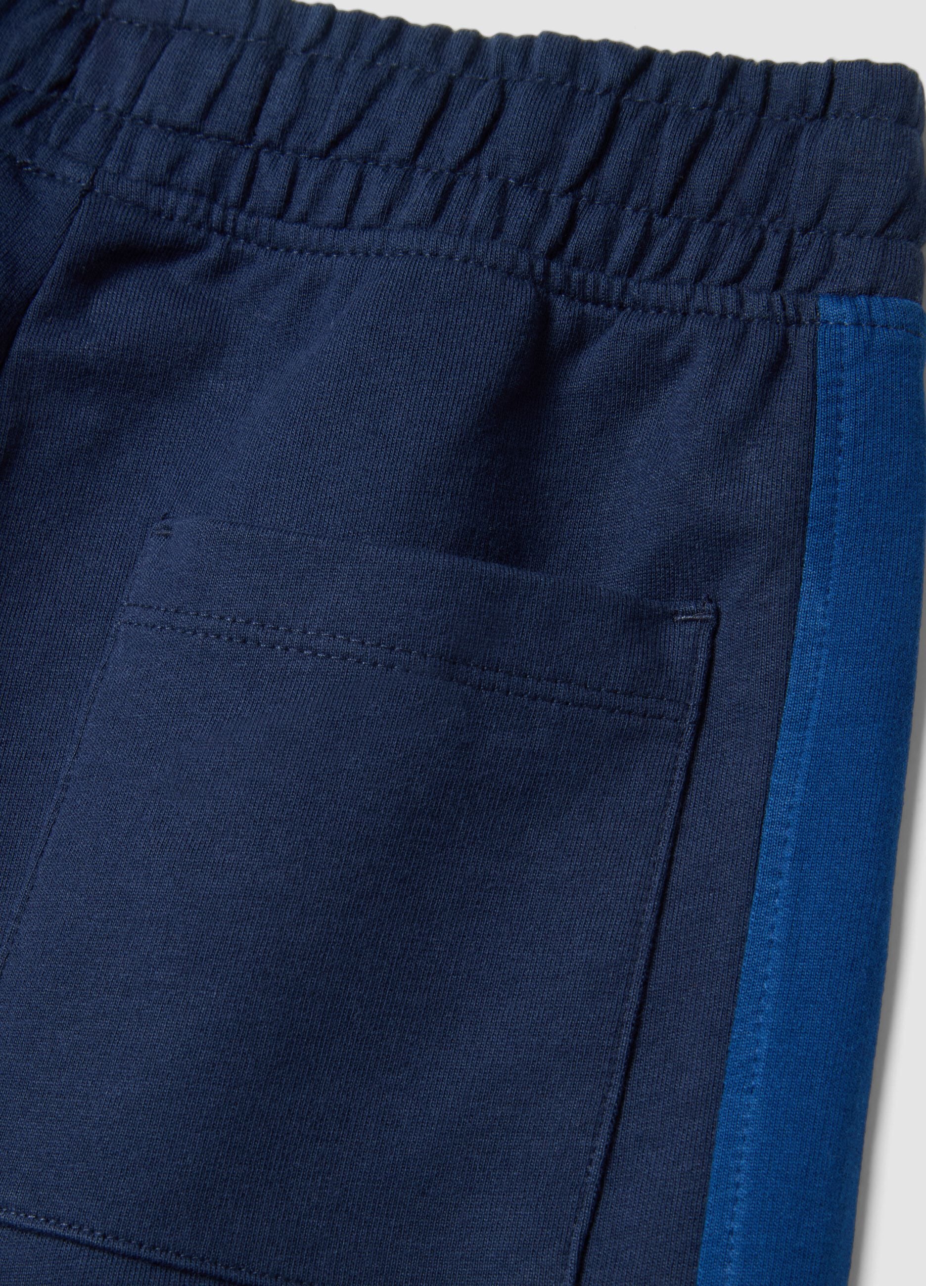 Kids' regular fit pure cotton blue shorts