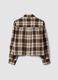 Brown checked pure cotton flannel shirt, regular fit_6