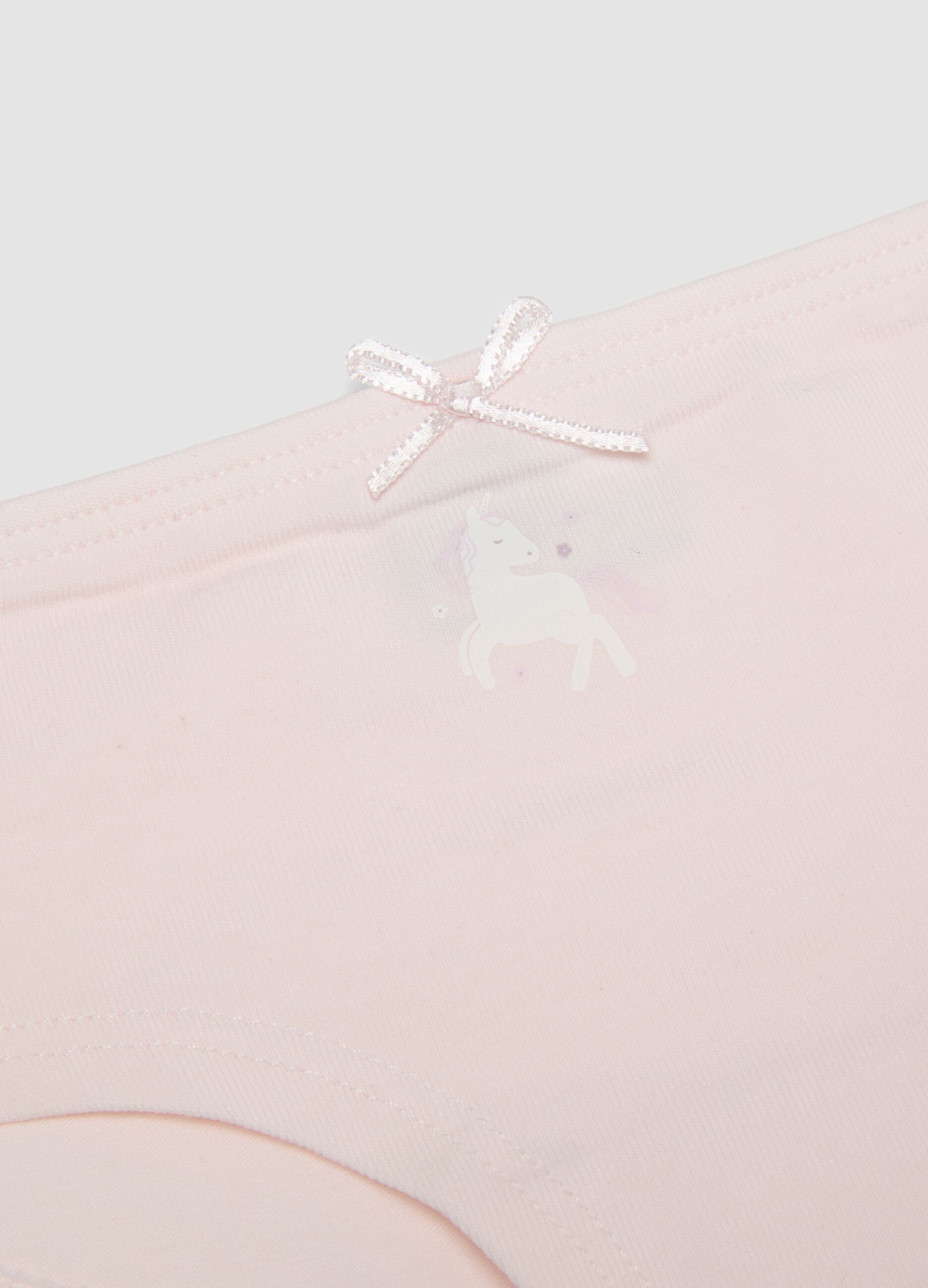 3-pack of multicolour baby girls&rsquo; briefs in stretch organic cotton blend