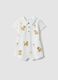 White pure organic cotton romper with collar for babies_0