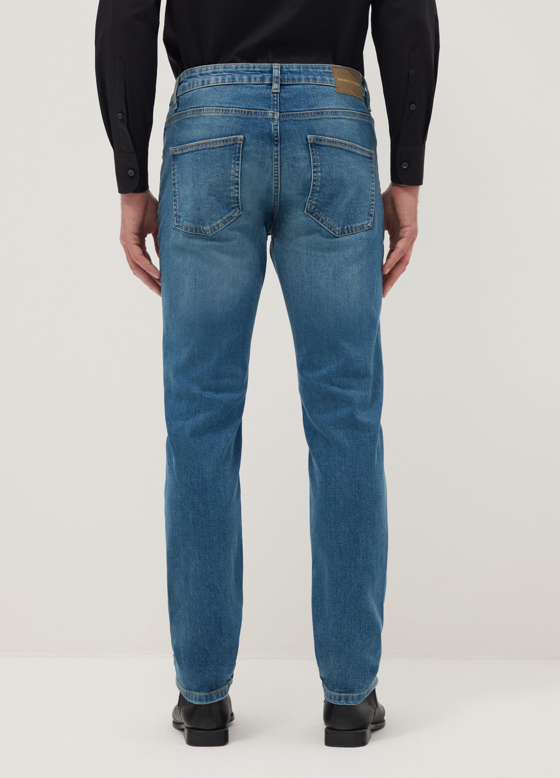 Slim Fit Blue Denim Cotton Jeans