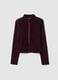 Purple viscose-blend fleece sweatshirt with crew neck and zip, regular fit_0