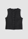 Black Milano stitch waistcoat in stretch viscose, regular fit_4
