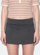 Grey Stretch Viscose Mini Skirt with Belt_3