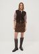Brown stretch wool crew-neck gilet_1