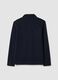 Breathable blue cotton-blend shacket with regular collar and fit_2
