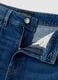 Blue wide-leg stretch cotton jeans_5