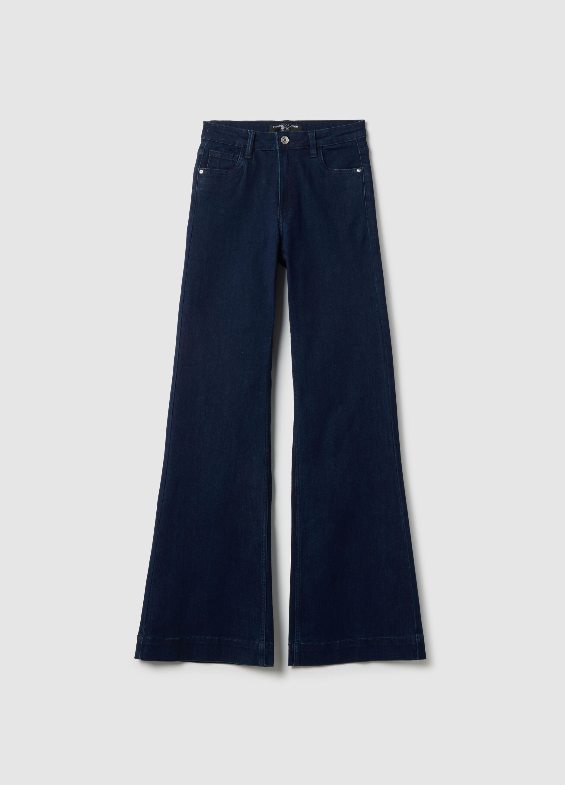 Blue Denim Bootcut Jeans