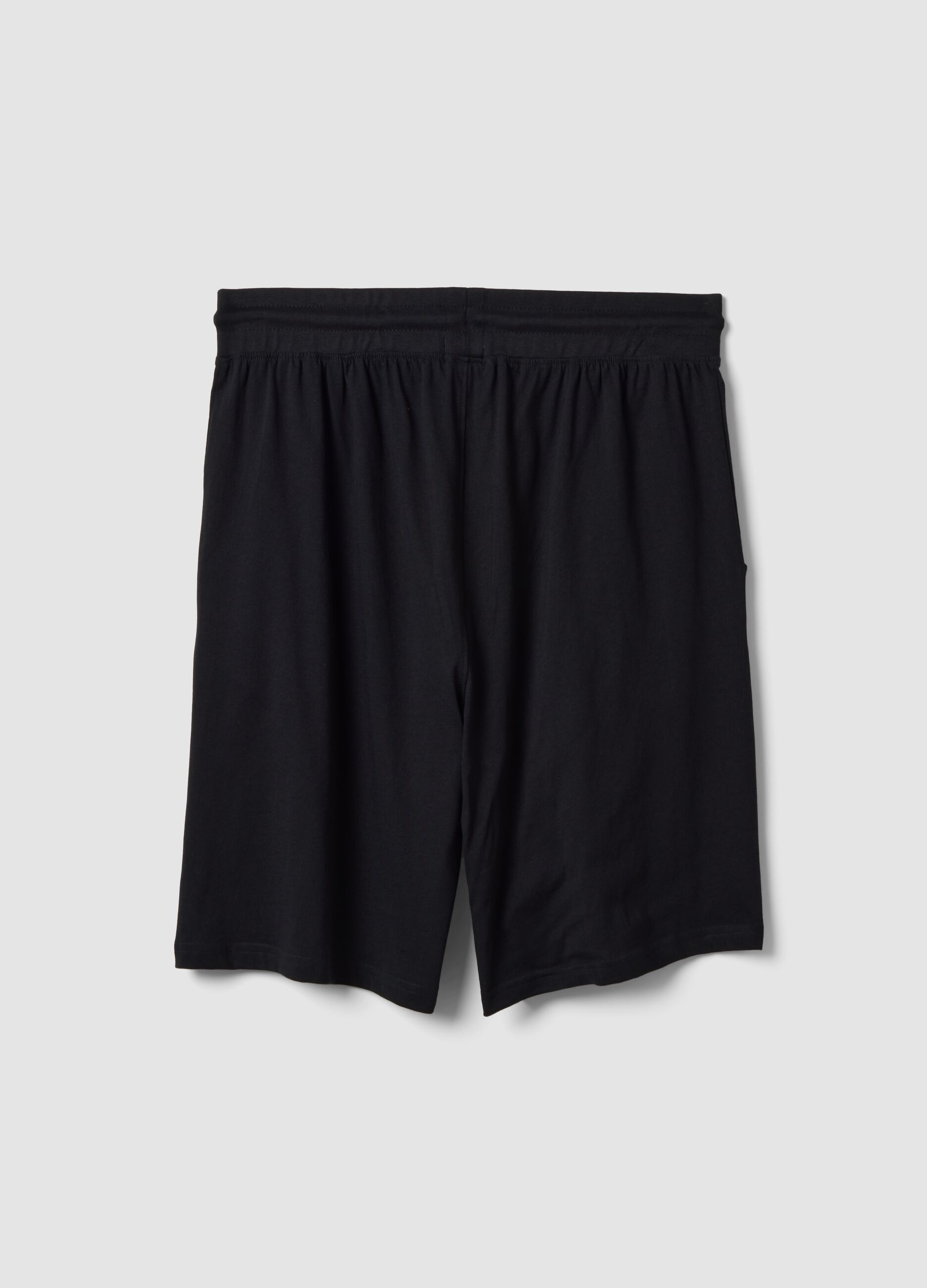 Pantaloncini pigiama neri in cotone organico
