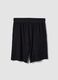 Pantaloncini pigiama neri in cotone organico_6