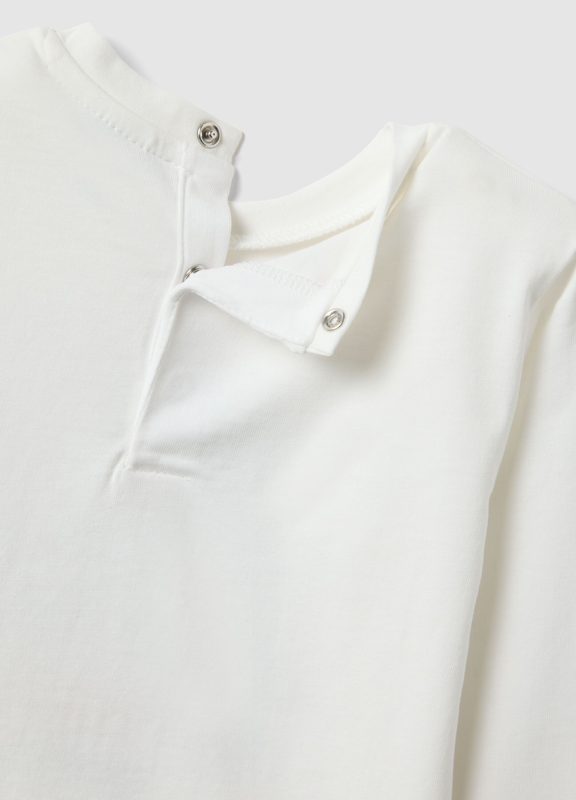 White Long Sleeve Cotton T-Shirt for Children