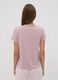 Purple stretch viscose pyjama T-shirt with V-neck_3