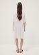 White pure linen dress with Mandarin collar, regular fit_3