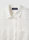 White viscose blend oversized fit semi-transparent check shirt_5