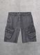 Washed Grey Cargo Shorts_0