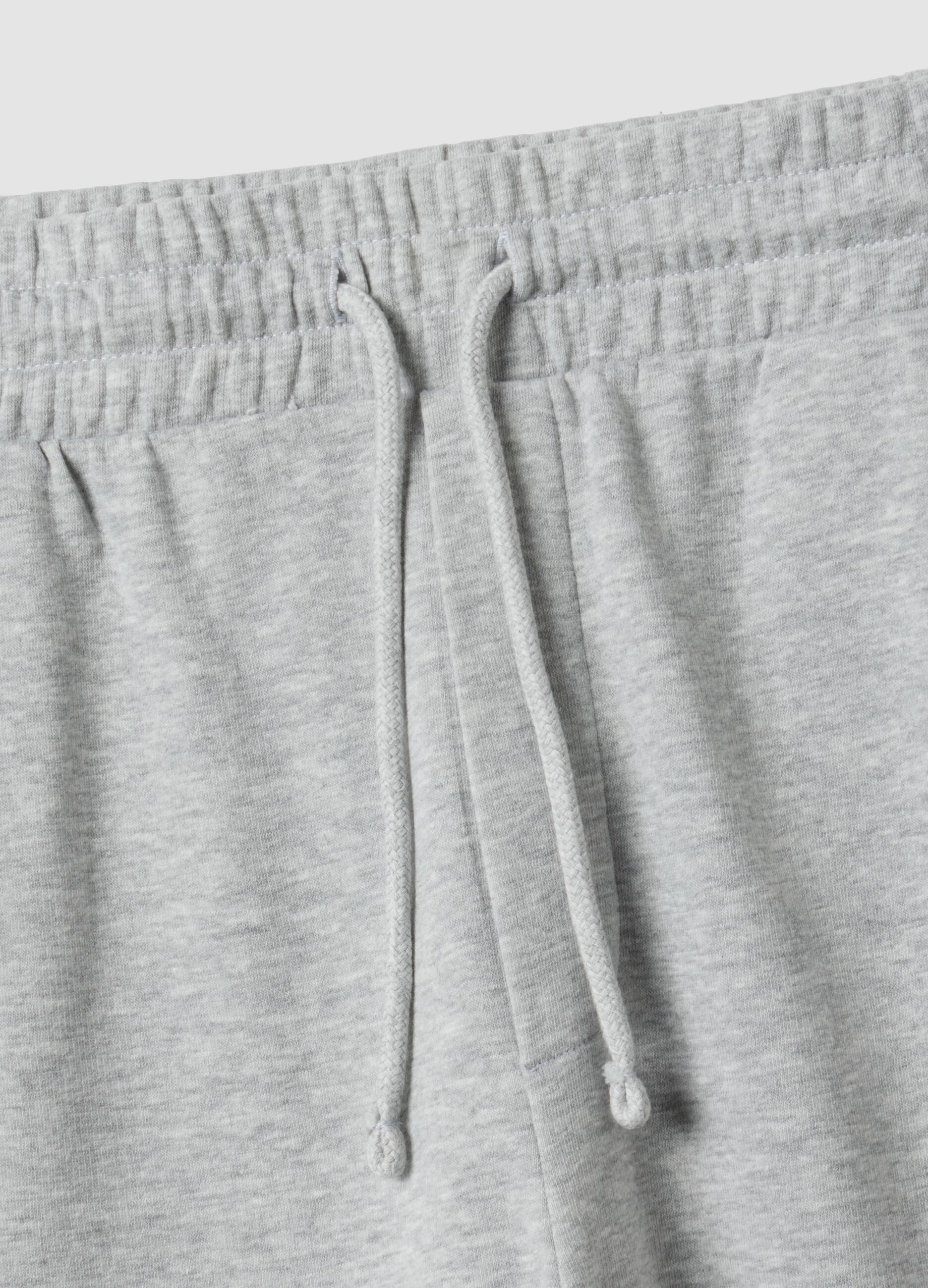 Grey cotton-blend joggers, regular fit