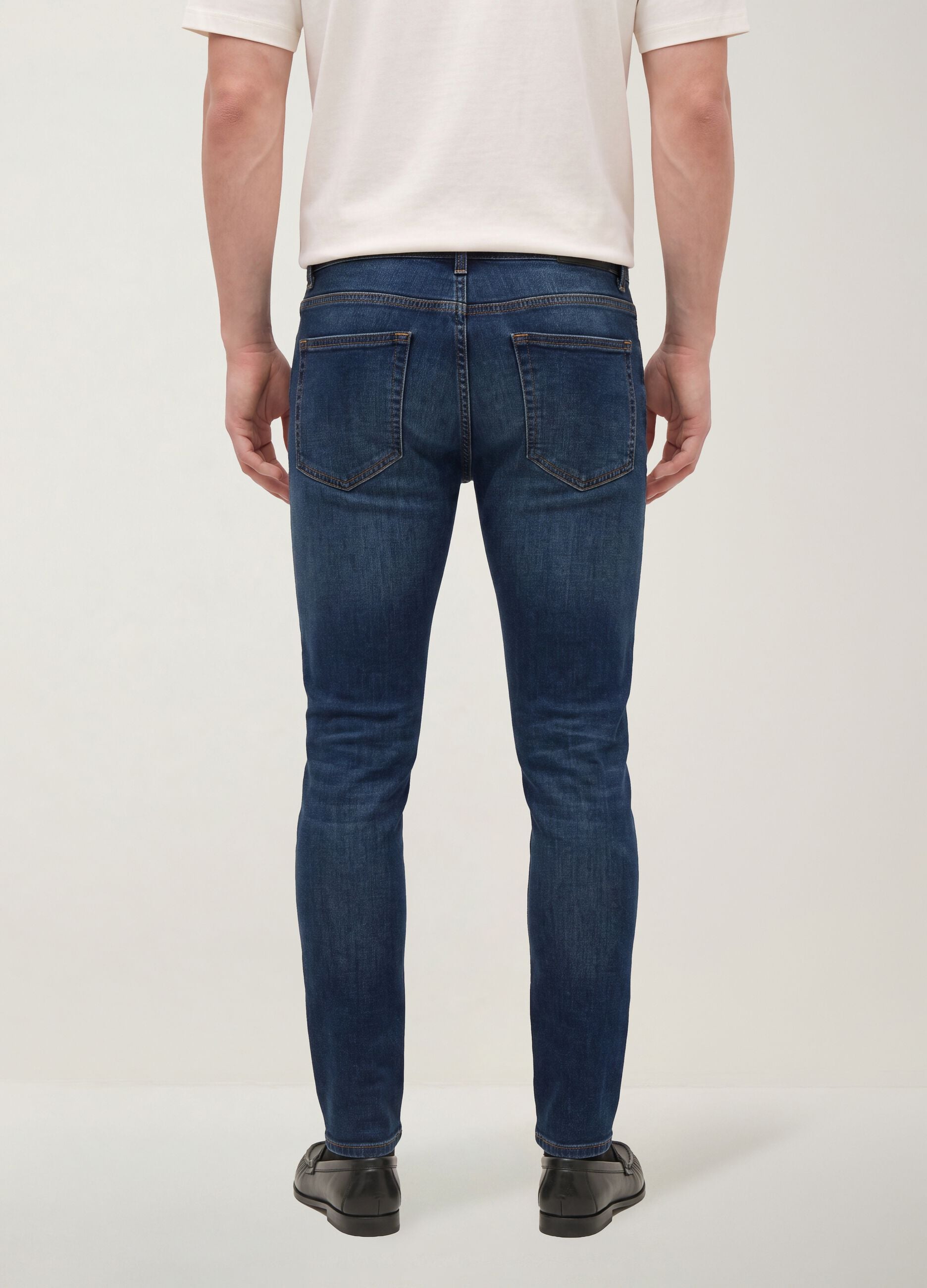 skinny-fit stretch cotton denim jeans