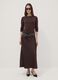 Brown slim-fit stretch viscose T-shirt_1