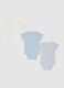 Multicoloured pure cotton baby bodysuit tripack with button closure_1