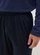 Long blue pyjamas in pure cotton, regular fit_3