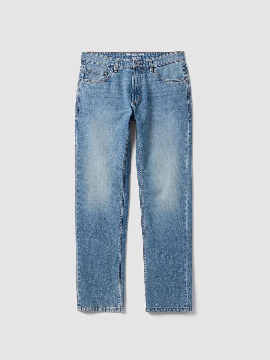 Regular-fit denim jeans in pure cotton_4