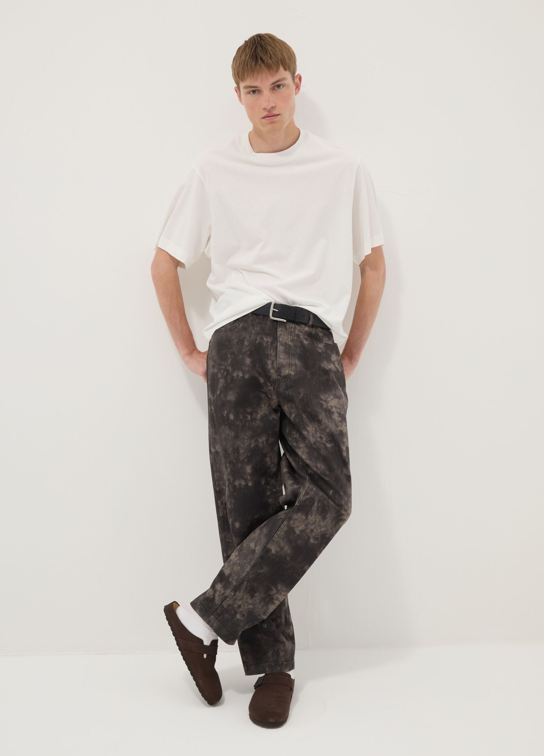White short-sleeve T-shirt in pure cotton