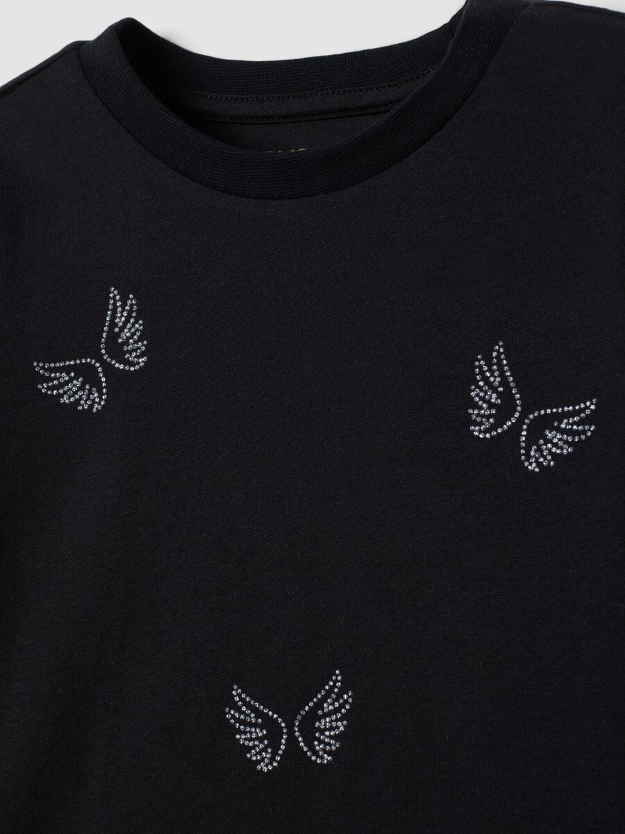 Black pure organic cotton crew-neck T-shirt_2