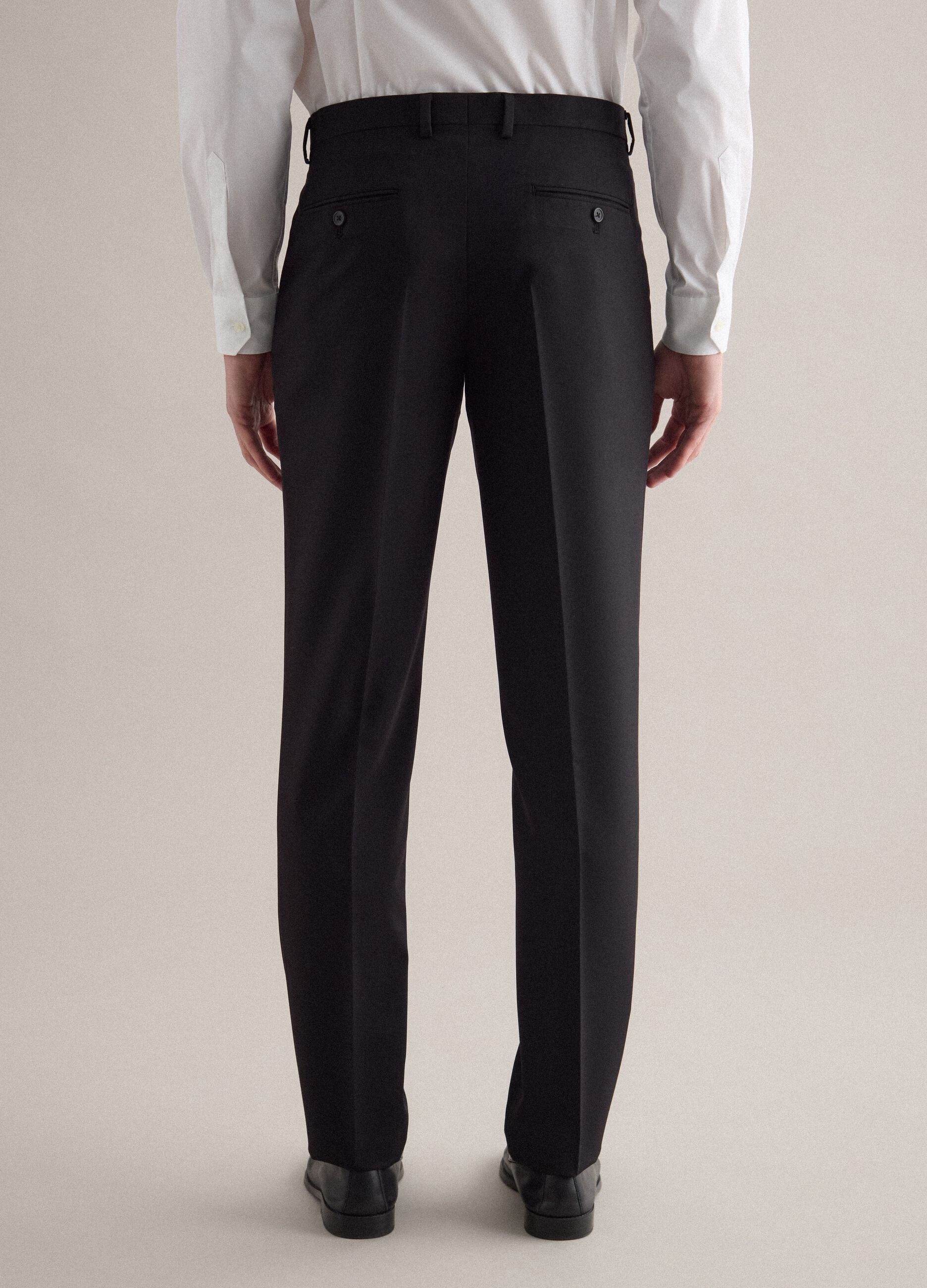 Black elegant slim fit trousers