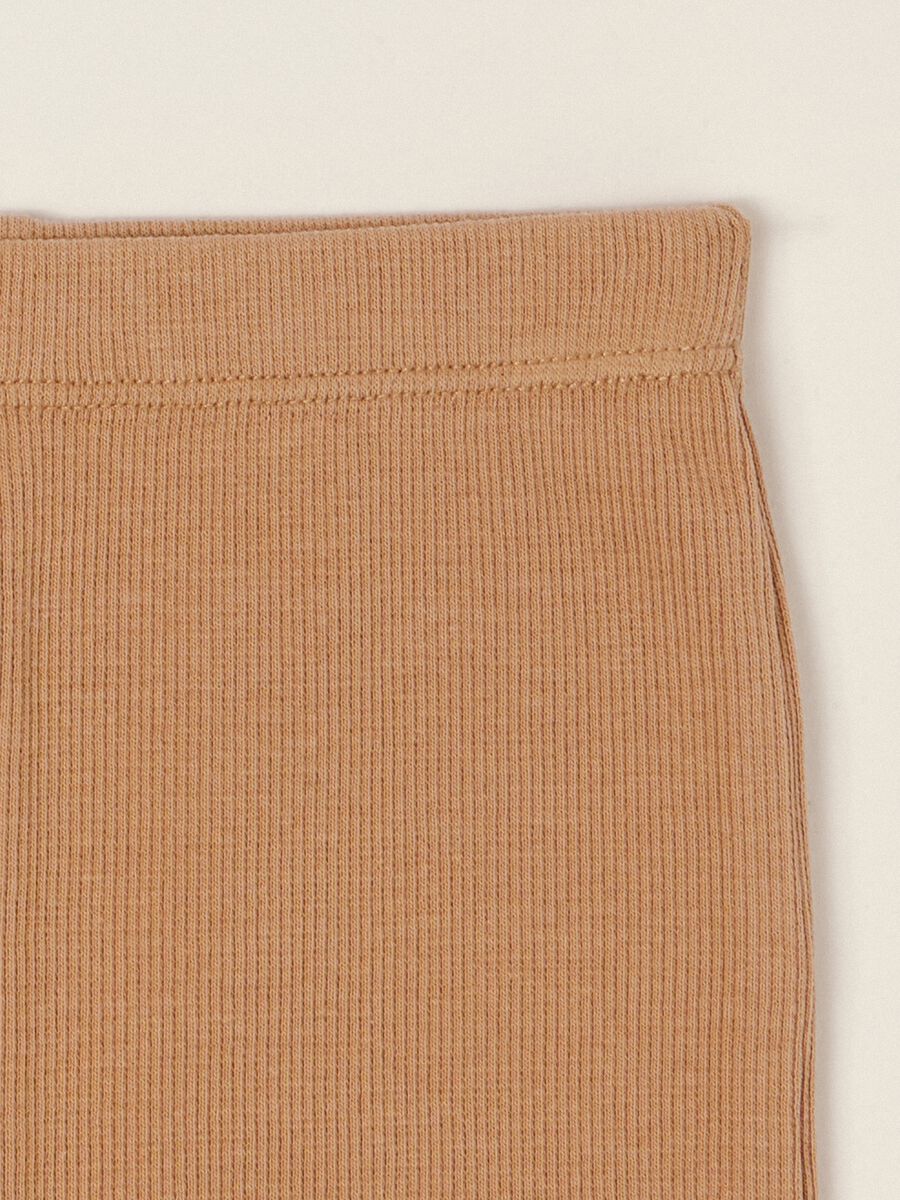 Completo beige da neonata in puro cotone con stampa floreale_3