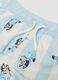 Light blue striped Bluey print swim shorts for boys_2