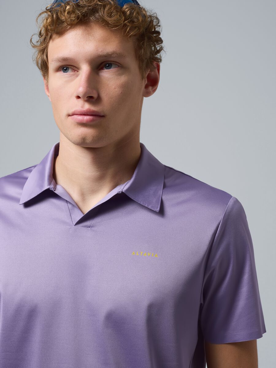 Purple ALTAVIA COURT sports polo in stretch fabric_3