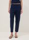 Blue stretch cotton trousers with elasticated waist_1