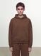 Brown cotton-blend hoodie with a regular fit_2