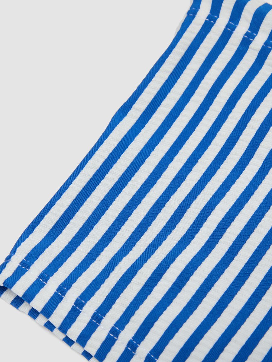 Blue and white stretch swim trunks_3