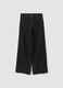 Black wide-leg jeans in stretch cotton_4