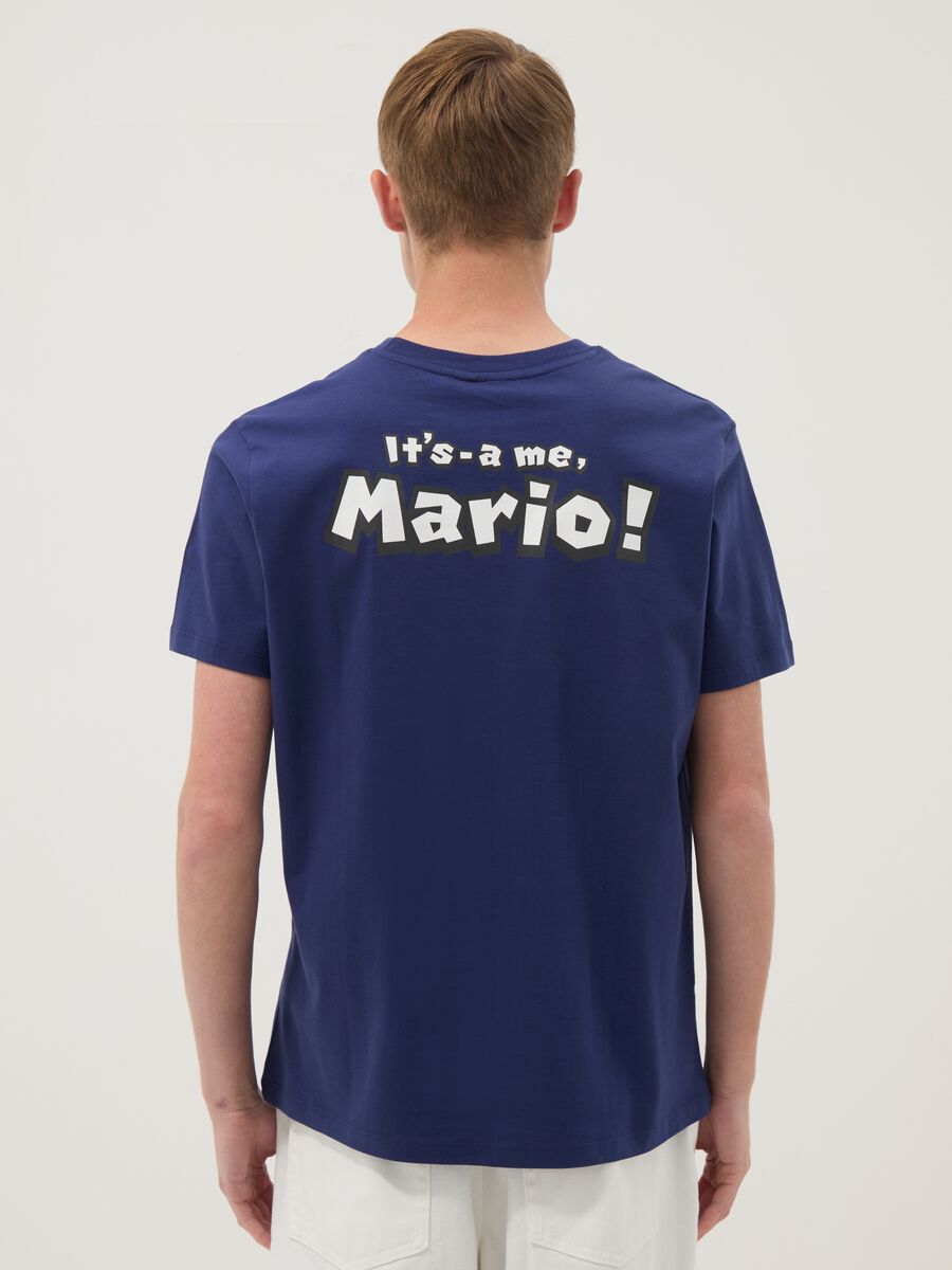 Blue short-sleeve pure cotton regular-fit T-shirt_3