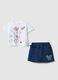 Multi-colour pure cotton regular fit girl's set with Minnie_0