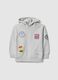 Child's grey regular fit cotton blend sweatshirt with patch_3