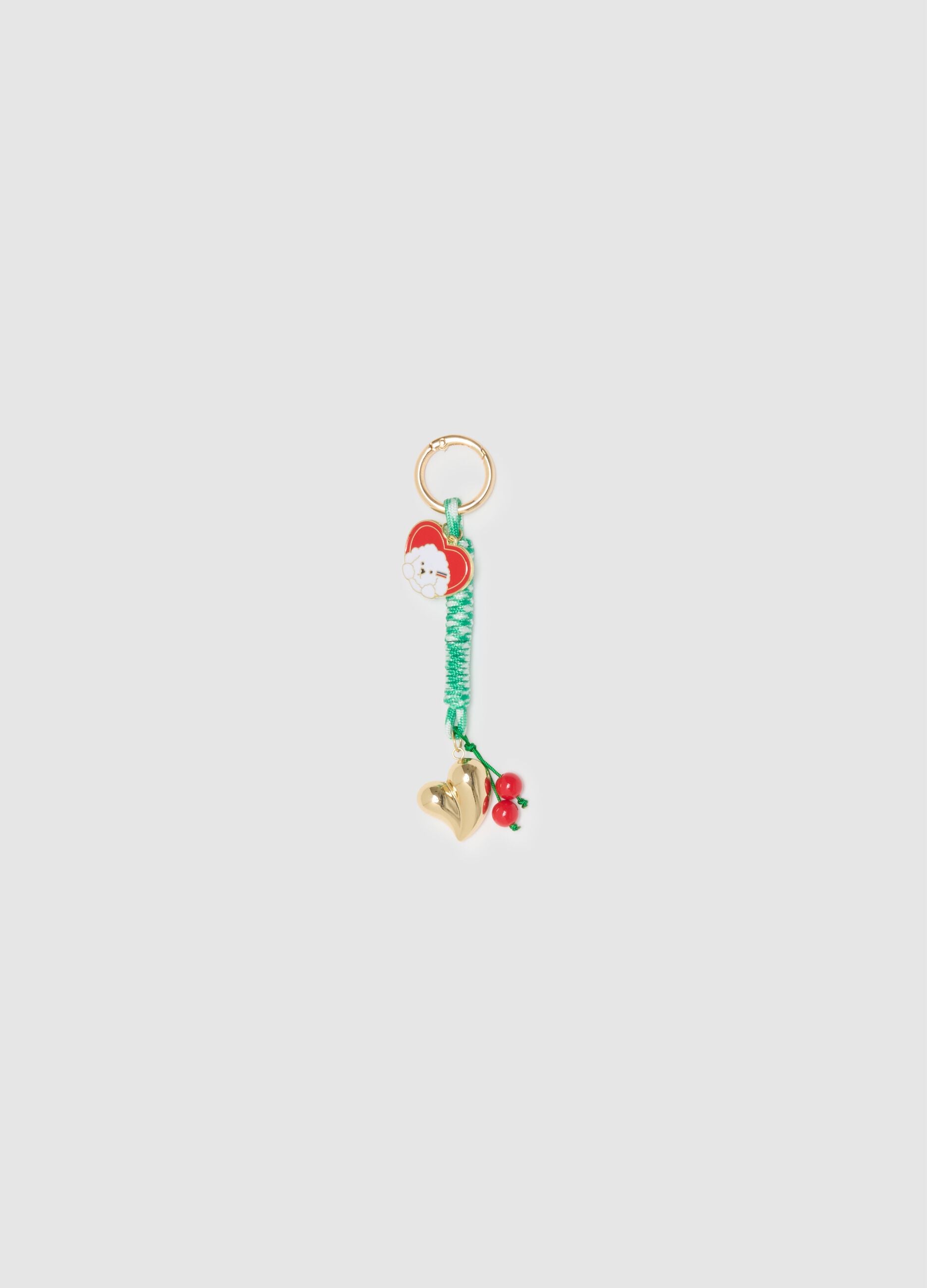 Multicolour Keyring with Charms