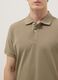 Beige short-sleeve organic cotton polo shirt, regular fit_2