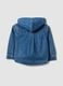 Blue denim shacket with hood in cotton and viscose blend for boys_1