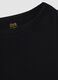 Black pure cotton crew-neck T-shirt, regular fit_5