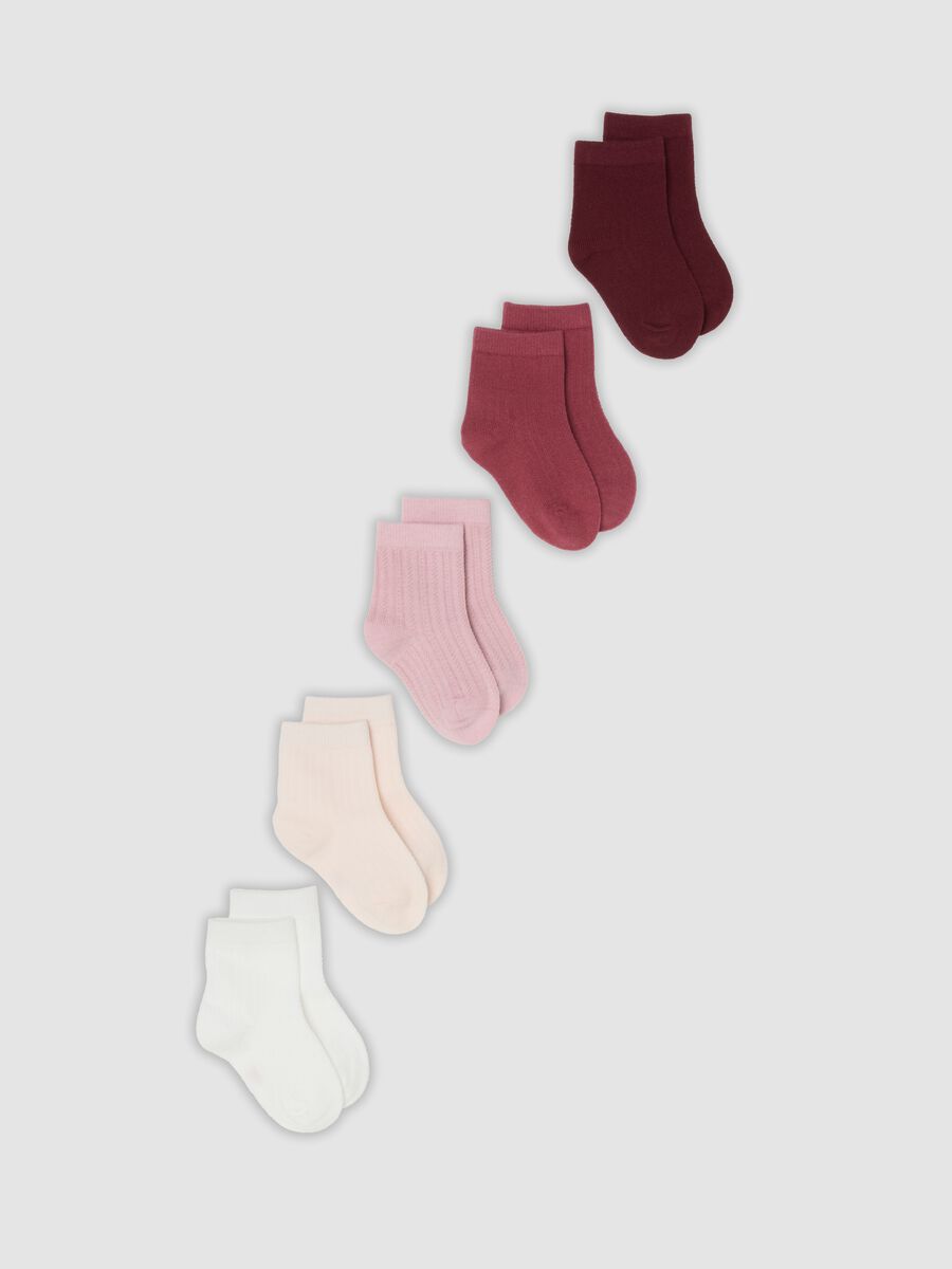 5-pack of multicolour short socks in organic stretch cotton_0