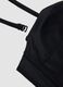 Black bandeau bikini top in stretch fabric with padding_5
