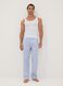 Blue striped organic cotton pyjama trousers_0