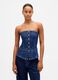 Stretch Denim Waistcoat with Buttons_0