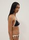 Multicolour triangle bikini top in stretch fabric_0