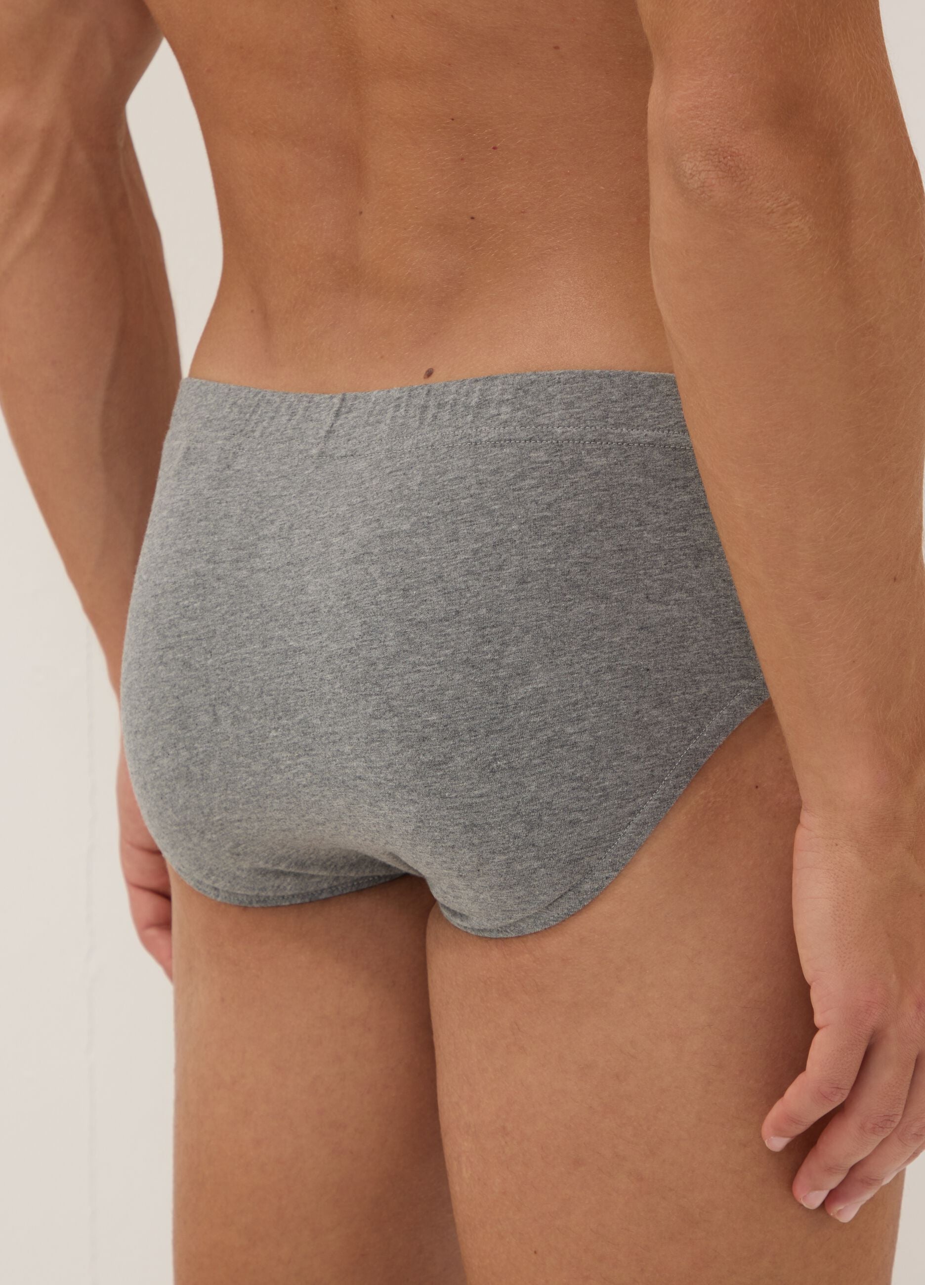 Grey organic cotton briefs