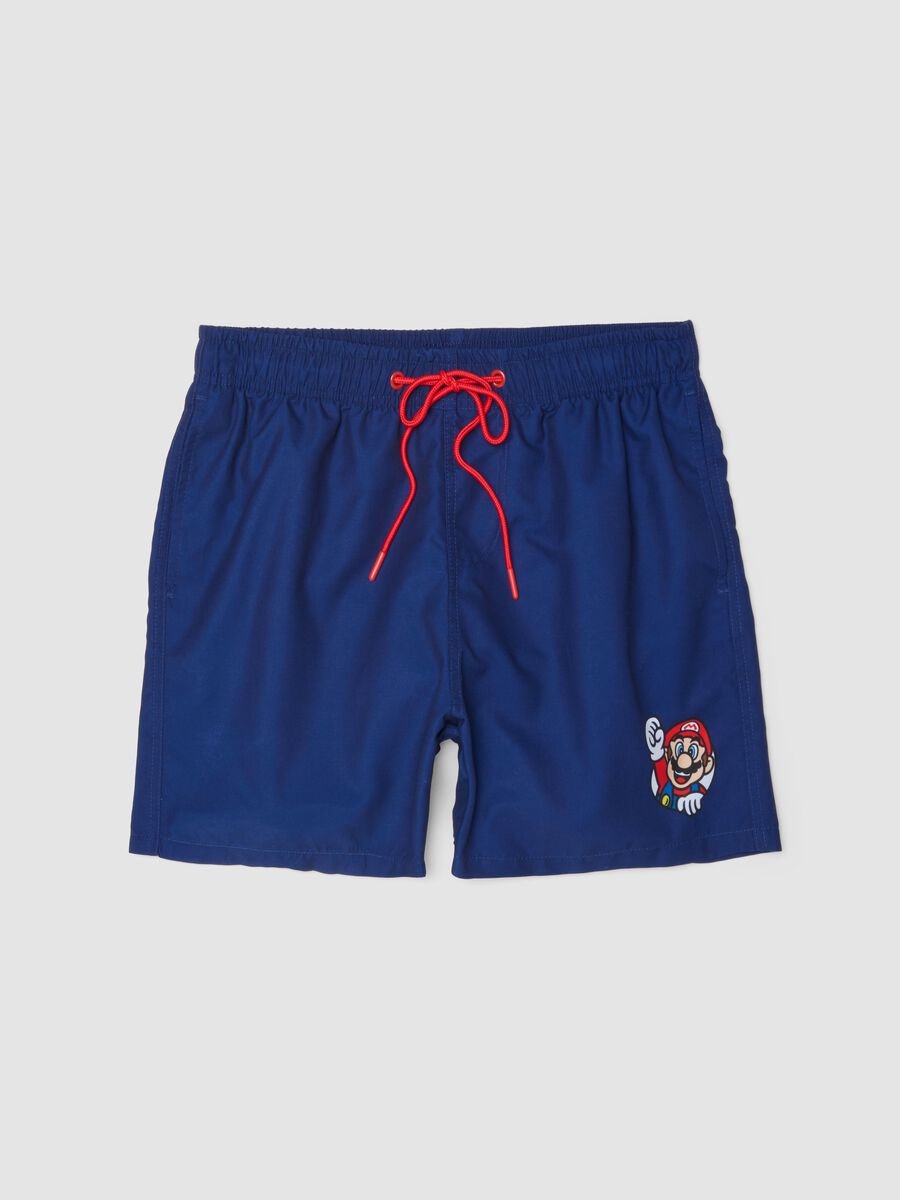 Blue Beach Boxers with Super Mario Print_4