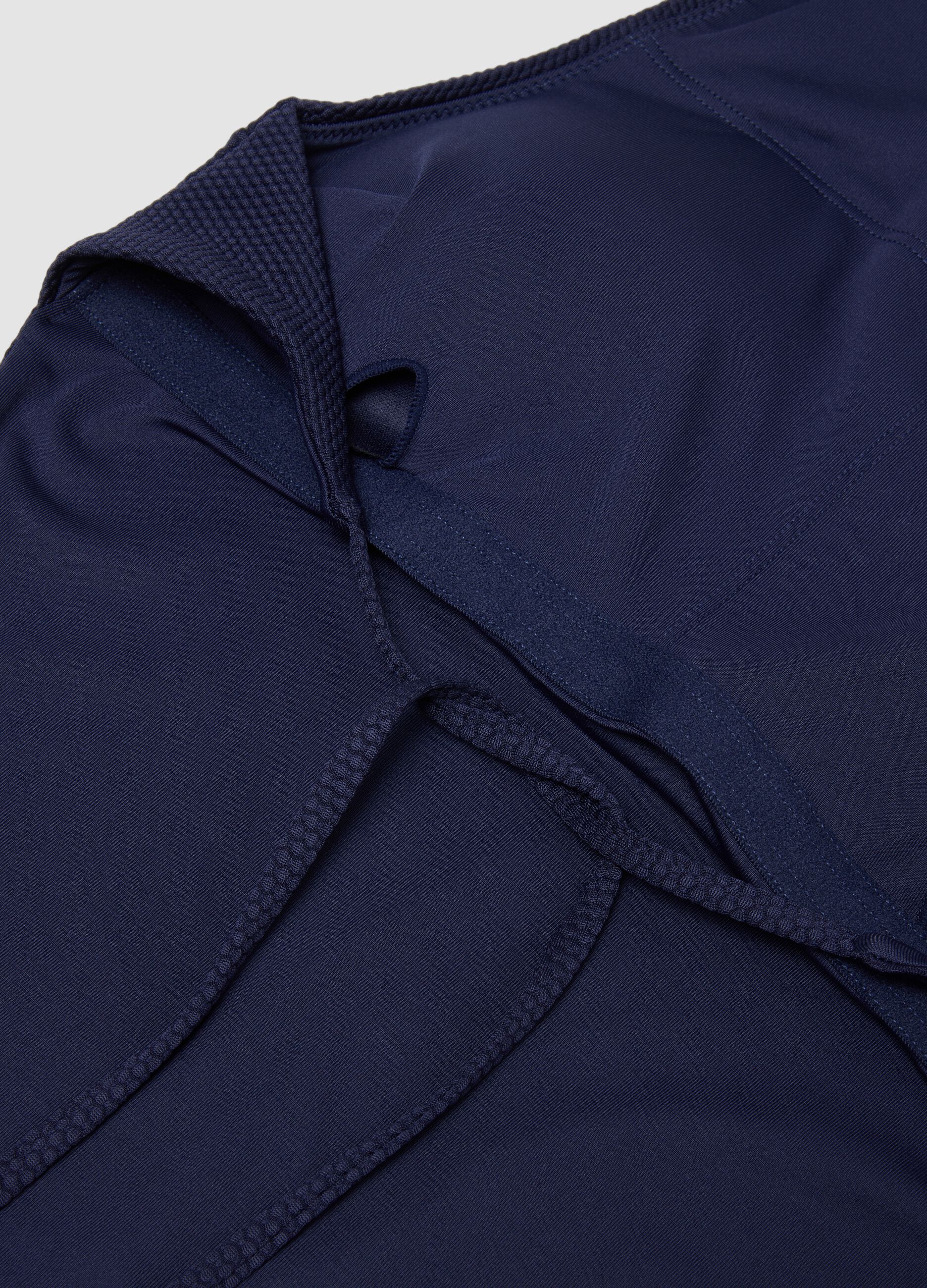 Blue stretchy fabric swimsuit